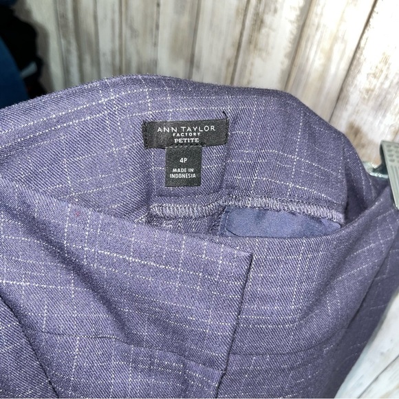 Ann Taylor Navy Pinstripe Straight Leg Pants - Picture 6 of 6